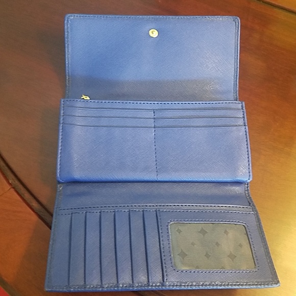 Fossil blue leather wallet - Picture 4 of 5